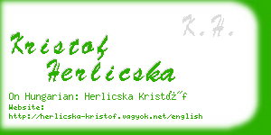 kristof herlicska business card